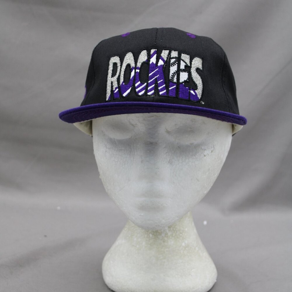 Colorado Rockies Hat (VTG) - Logo Blend Script Front - Adult Sanpback